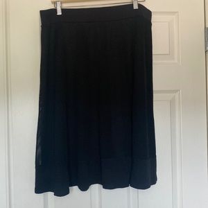 Penningtons A-Line lined knit black skirt size 1X